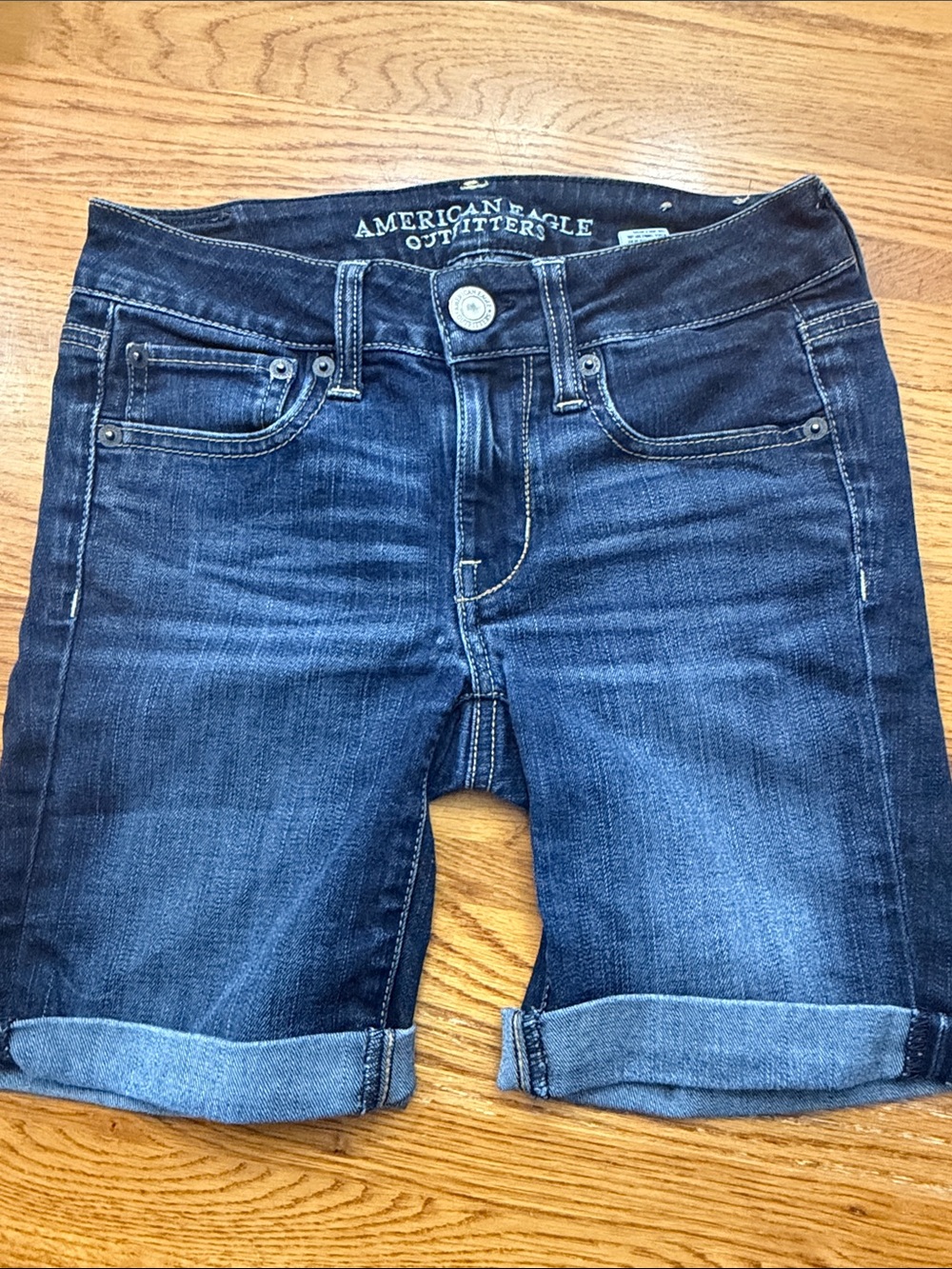 American Eagle Outfitters Dark Blue Denim Shorts
